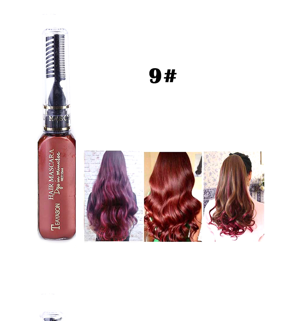 One-off Hair Color Dye Temporary Non-toxic DIY Hair Color Mascara Washable One-time Hair Dye Crayons