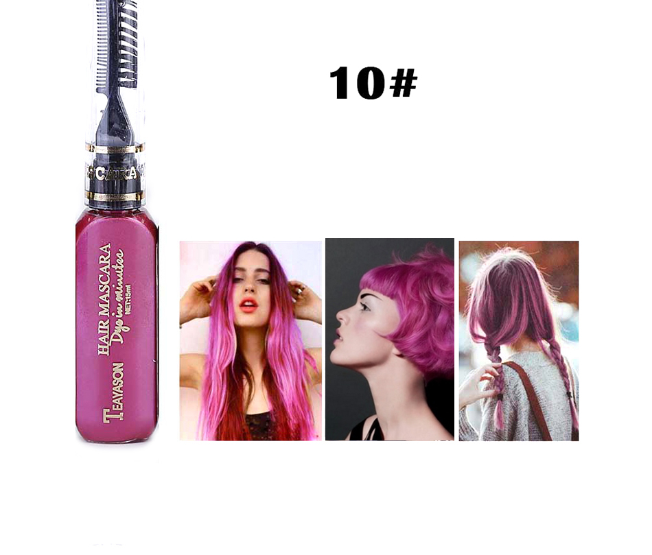 One-off Hair Color Dye Temporary Non-toxic DIY Hair Color Mascara Washable One-time Hair Dye Crayons