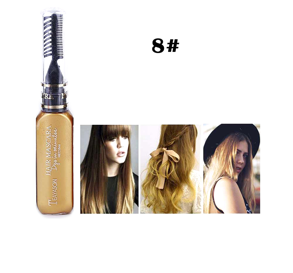 One-off Hair Color Dye Temporary Non-toxic DIY Hair Color Mascara Washable One-time Hair Dye Crayons