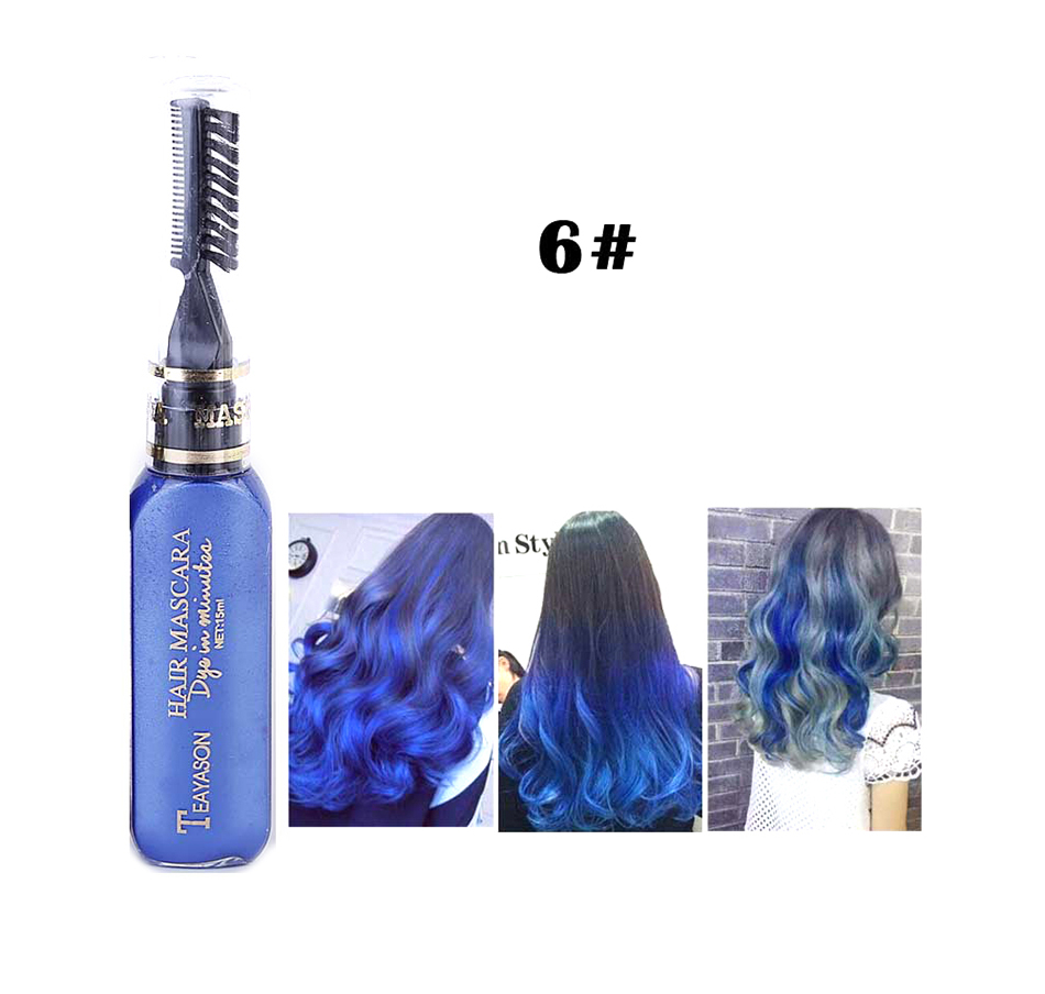One-off Hair Color Dye Temporary Non-toxic DIY Hair Color Mascara Washable One-time Hair Dye Crayons