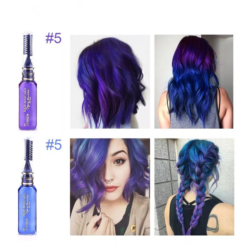 One-off Hair Color Dye Temporary Non-toxic DIY Hair Color Mascara Washable One-time Hair Dye Crayons