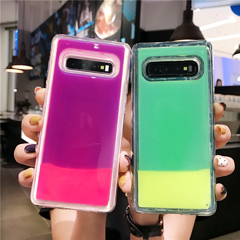 Luminous Quicksand Dynamic Phone Cases For iPhone 7 8 Samsung Huawei Moblie Phones Covers Sales