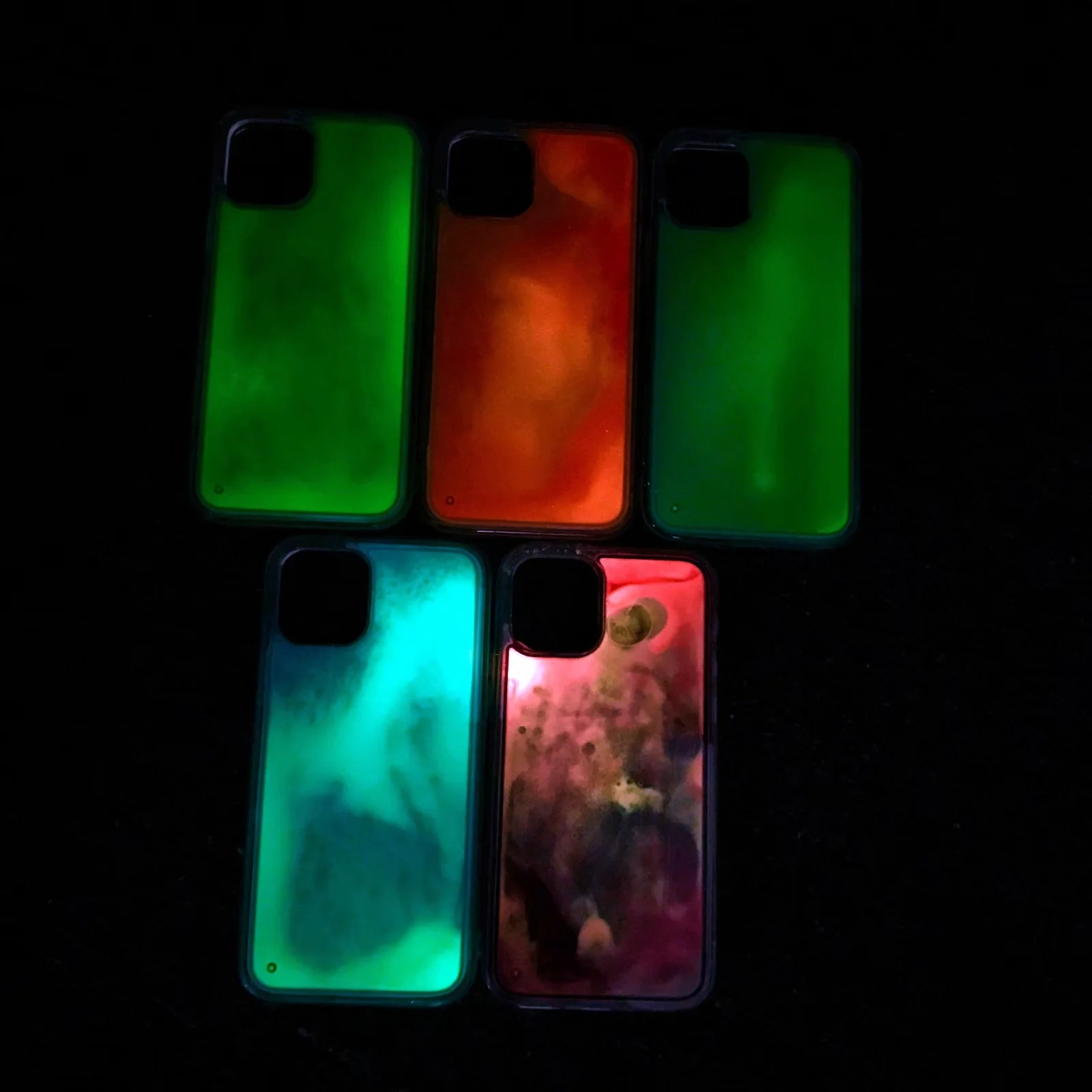 Luminous Quicksand Dynamic Phone Cases For iPhone 7 8 Samsung Huawei Moblie Phones Covers Sales