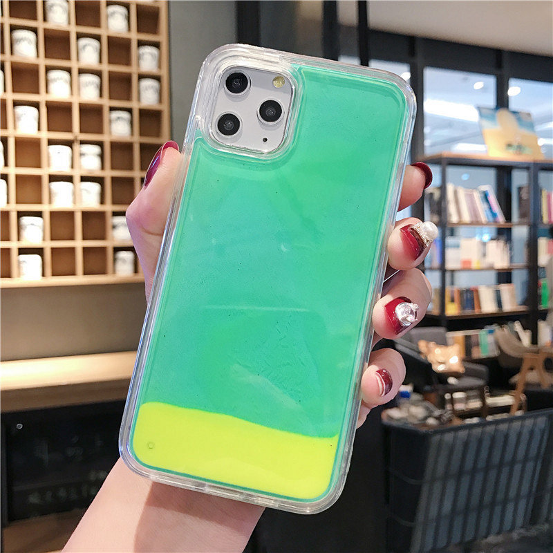 Luminous Quicksand Dynamic Phone Cases For iPhone 7 8 Samsung Huawei Moblie Phones Covers Sales