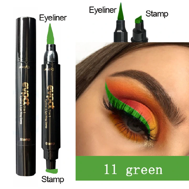 Colorful Long-lasting Liquid Eyeliner Pen Waterproof Fast Dry Pencil Cosmetic Double-ended MakeUp