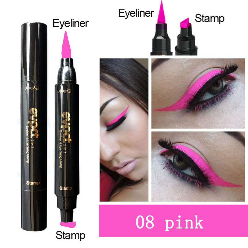 Colorful Long-lasting Liquid Eyeliner Pen Waterproof Fast Dry Pencil Cosmetic Double-ended MakeUp