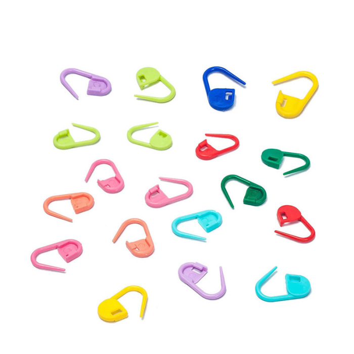100Pcs Colorful Plastic Knitting Crochet Locking Markers Needle Clip Stitch Markers Sewing Tool
