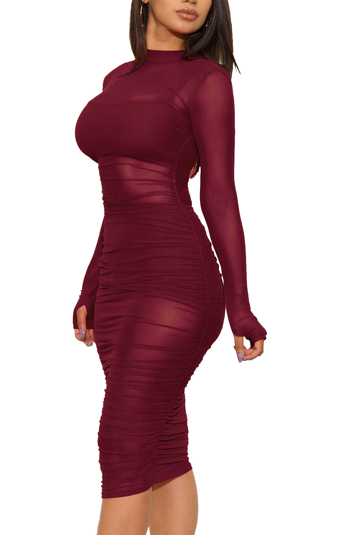 3Pcs Sets Outfits Fashion Women Dresses Solid Mesh See Through Night Club Dress Vest And Shorts Set