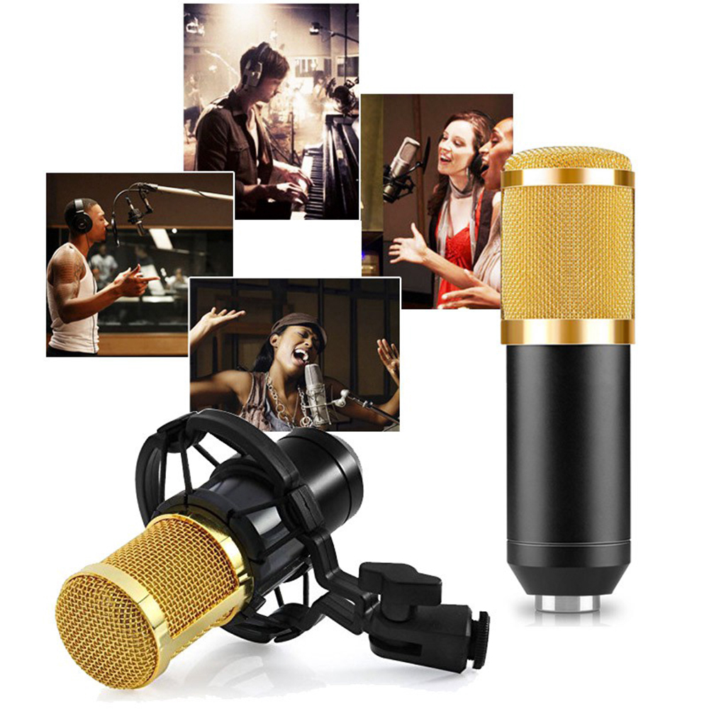 BM800 Karaoke Condenser Microphone Professional Studio Mic Recording Broadcasting Speaker System