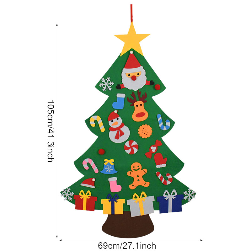 DIY Felt Christmas Tree Christmas Gifts Christmas Ornaments Santa Claus Xmas Tree Party Supplies