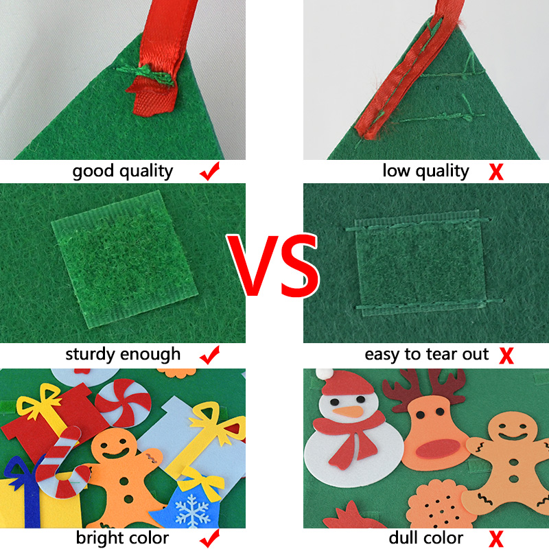 DIY Felt Christmas Tree Christmas Gifts Christmas Ornaments Santa Claus Xmas Tree Party Supplies