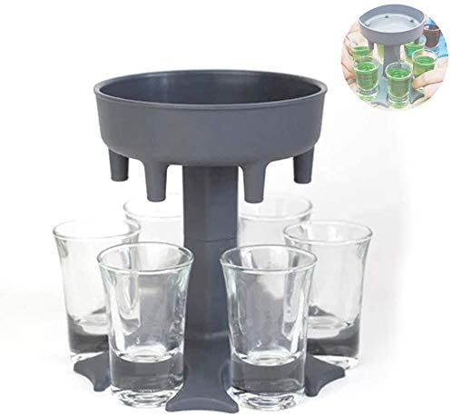 6 Shot Glass Dispenser Liquor Dispenser Portable  Party Supplies Gifts Drinking Games Wine Dispenser
