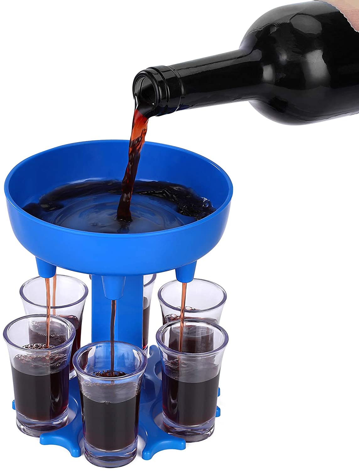 6 Shot Glass Dispenser Liquor Dispenser Portable  Party Supplies Gifts Drinking Games Wine Dispenser
