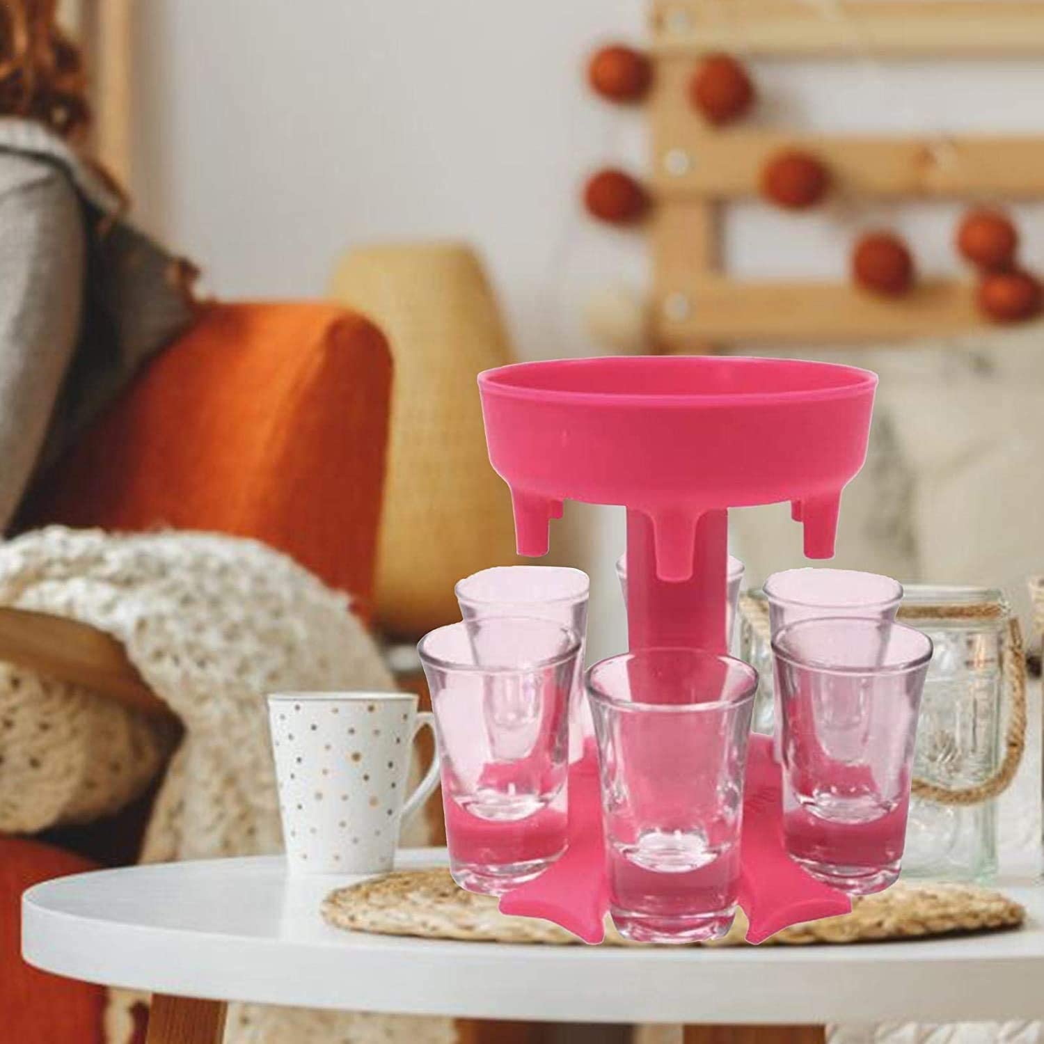 6 Shot Glass Dispenser Liquor Dispenser Portable  Party Supplies Gifts Drinking Games Wine Dispenser