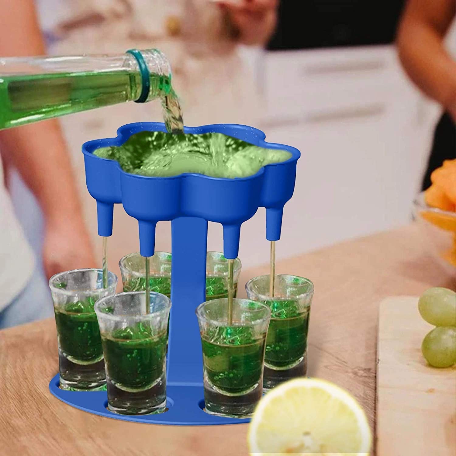 6 Shot Glass Dispenser Liquor Dispenser Portable  Party Supplies Gifts Drinking Games Wine Dispenser