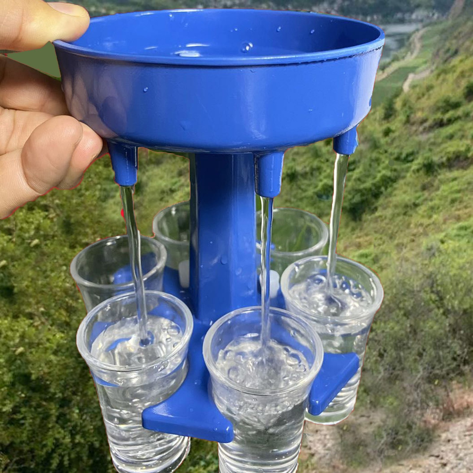 6 Shot Glass Dispenser Liquor Dispenser Portable  Party Supplies Gifts Drinking Games Wine Dispenser