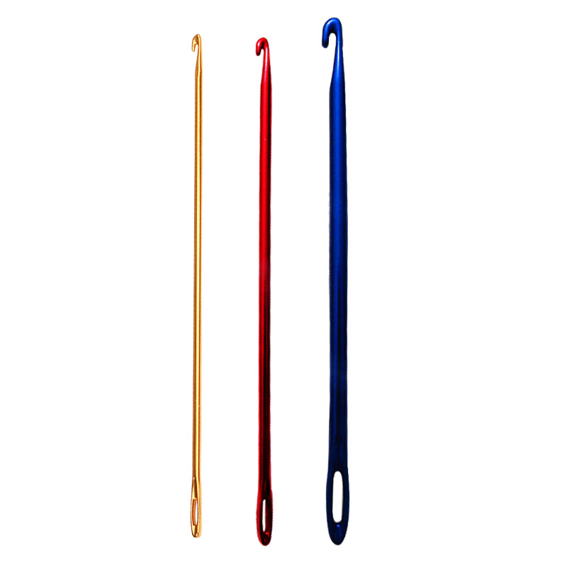 3Pcs/set Knitting Sewing Needles Crochet Hooks  Handle with Hole For Knit Craft Weaving Home Textile