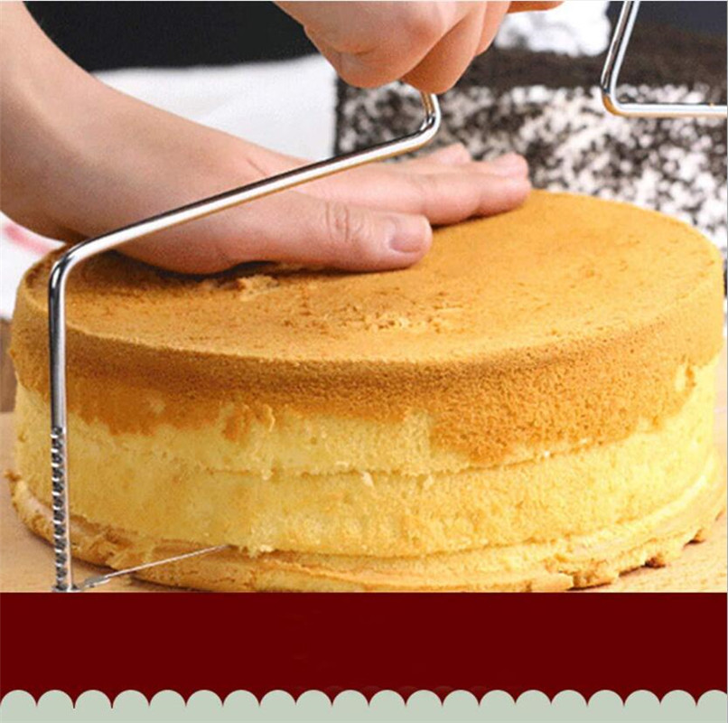 M&amp;J Double/Single Line Adjustable Stainless Steel Cake Cut Tools Cake Slicer  Decorating Mold Tool