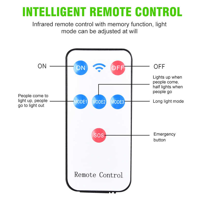 New Solar Light PIR Motion Sensor Garden Outdoor LED Lighting Waterproof Smart Remote Control Lamp Solar Power Street Lamp