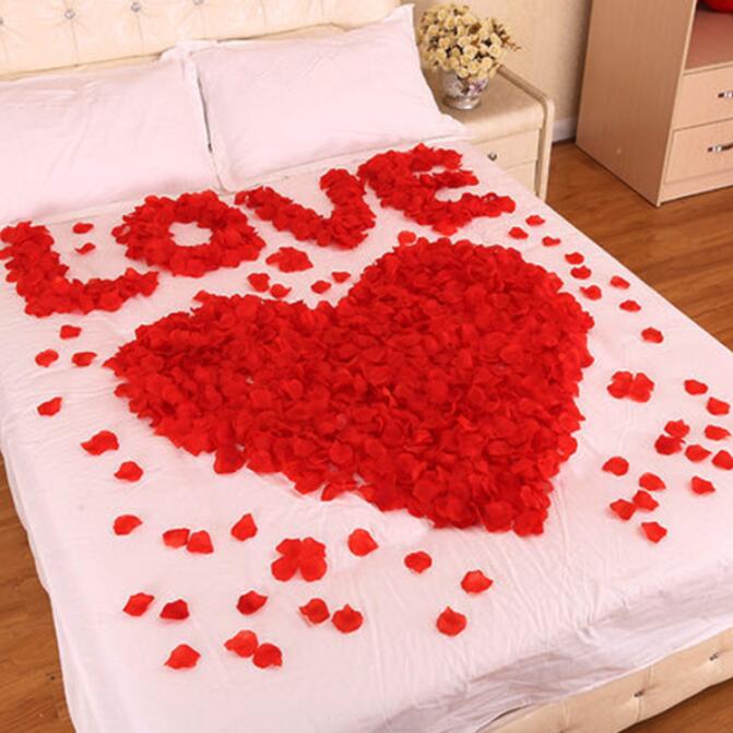 1000PCs Wedding Party Supplies Artificial Flower Rose Petal Fake Petals Wedding Decor Valentine Gift