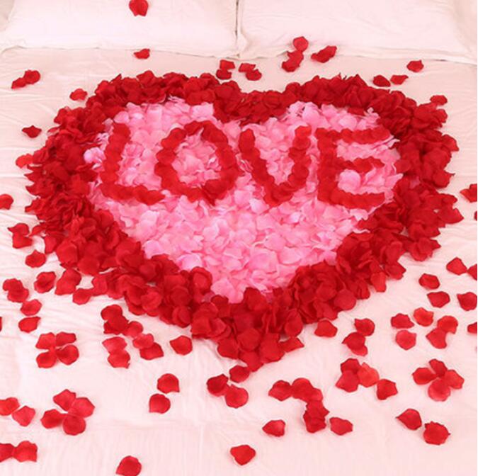 1000PCs Wedding Party Supplies Artificial Flower Rose Petal Fake Petals Wedding Decor Valentine Gift