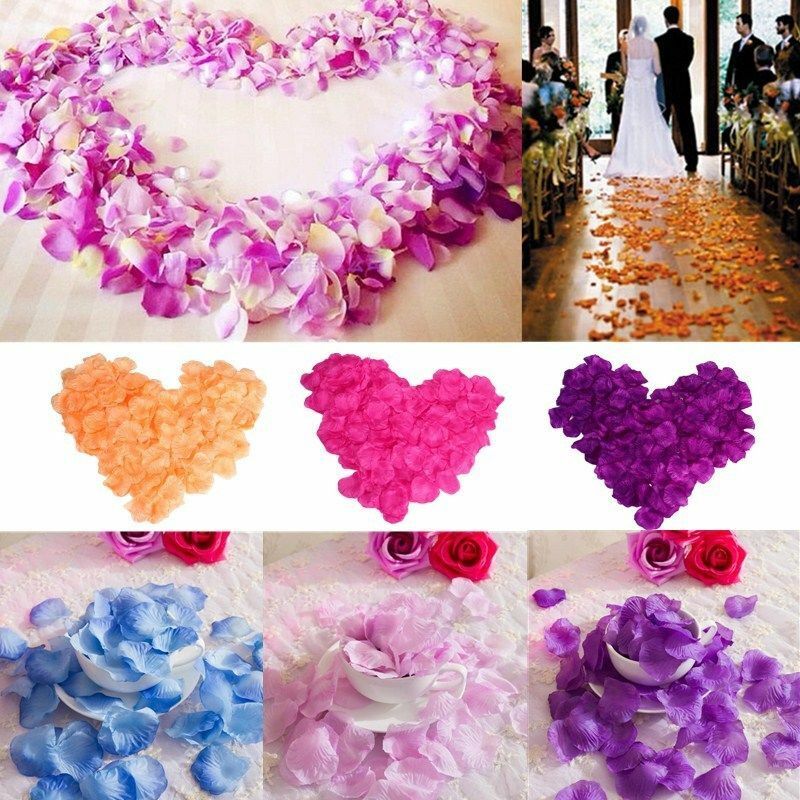 1000PCs Wedding Party Supplies Artificial Flower Rose Petal Fake Petals Wedding Decor Valentine Gift