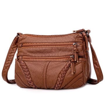 New Multi-Pocket Shoulder Bags PU Leather Ladies Bags Purses Handbags ...