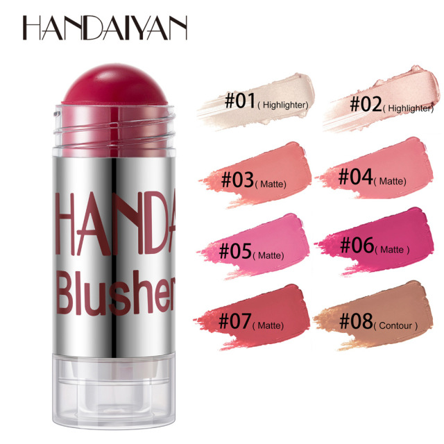 New Blush Makeup Cream Shimmer Contour Cheek Blusher Face Cosmetics Brighten Blush Stick Highlighter