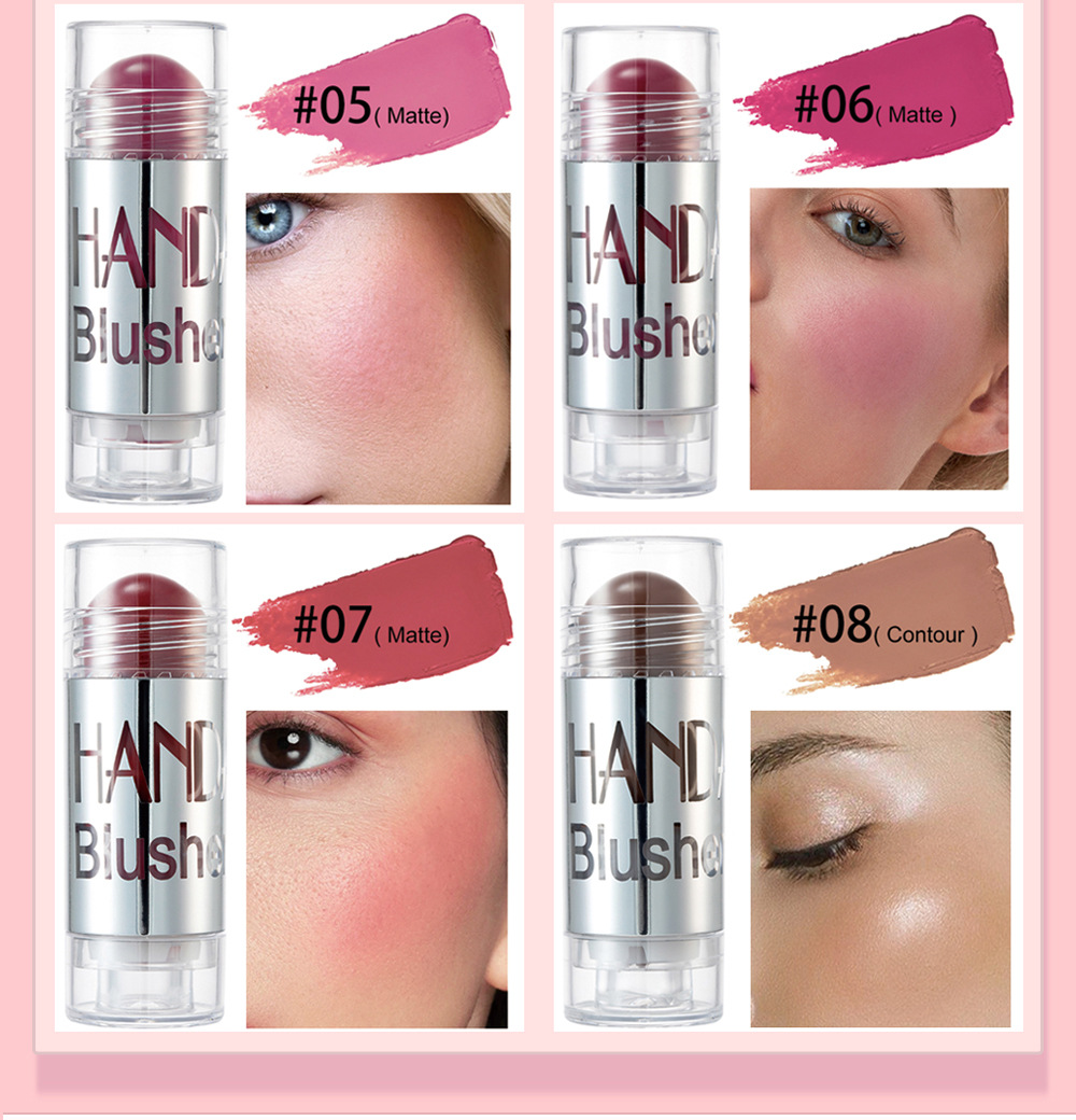 New Blush Makeup Cream Shimmer Contour Cheek Blusher Face Cosmetics Brighten Blush Stick Highlighter