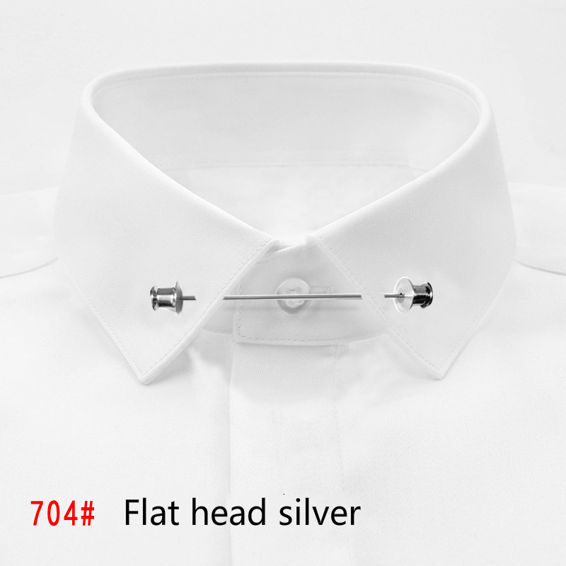 New Personality Gold Pins Brooches Metal Chain Tassel Shirt Collar Pins Shirt Studs For Men