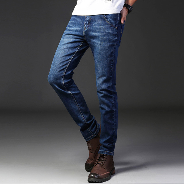 New Straight Jeans Men Trousers Casual Pants Male Loose Business Denim Pants Boyfriend Baggy Jeans