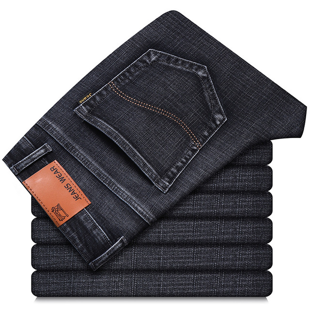 New Straight Jeans Men Trousers Casual Pants Male Loose Business Denim Pants Boyfriend Baggy Jeans