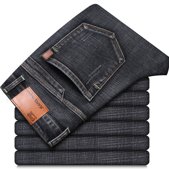 New Straight Jeans Men Trousers Casual Pants Male Loose Business Denim Pants Boyfriend Baggy Jeans