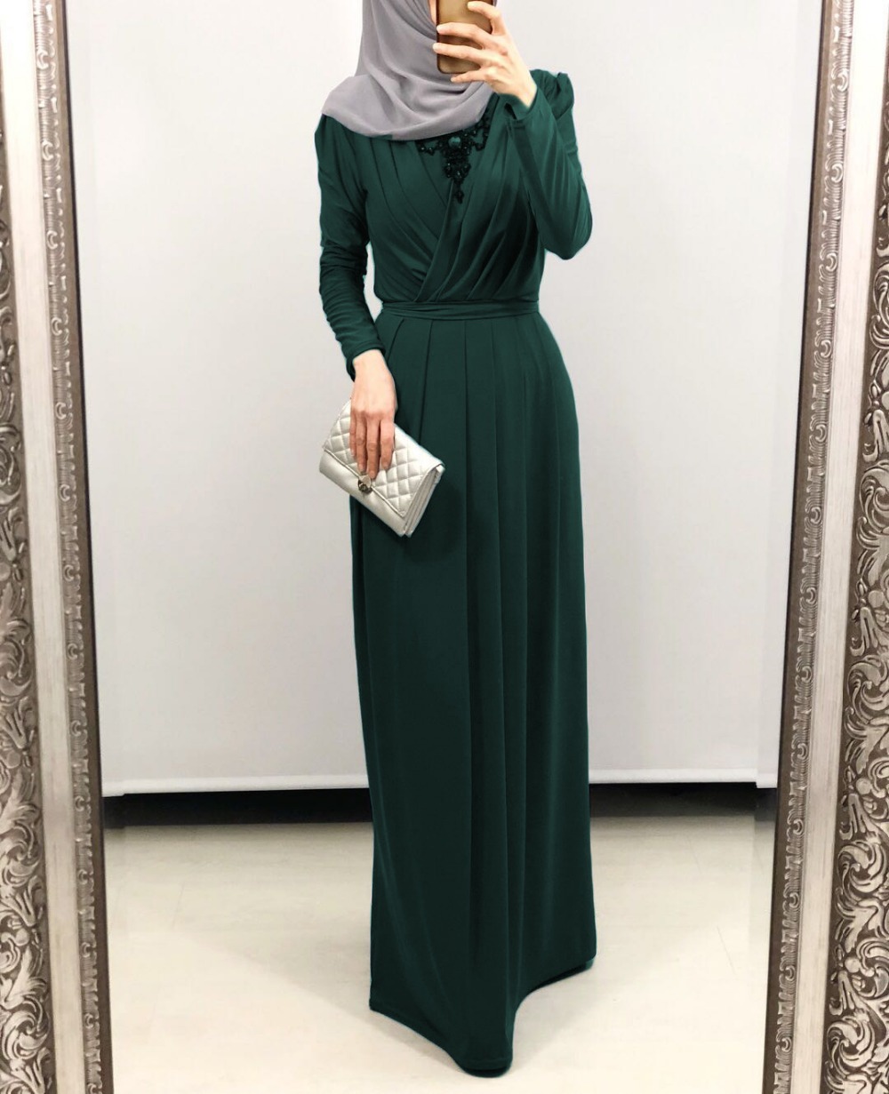 Eid Mubarak Kaftan Dubai Abaya Muslim Fashion Dresses Islam Clothing Abayas Long Maxi Dress