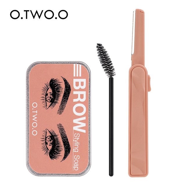 O.TWO.O Eyebrow Soap Wax With Trimmer Fluffy Feathery Eyebrows Pomade Gel For Eyebrow Styling Makeup