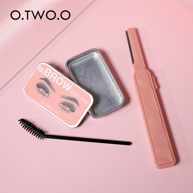 O.TWO.O Eyebrow Soap Wax With Trimmer Fluffy Feathery Eyebrows Pomade Gel For Eyebrow Styling Makeup