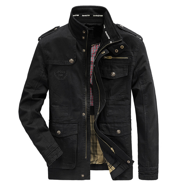 New Jackets Men 100% Cotton Casual Military Coat High Quality Plus Size Men Jacket Trench Coats