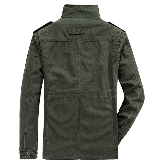 New Jackets Men 100% Cotton Casual Military Coat High Quality Plus Size Men Jacket Trench Coats