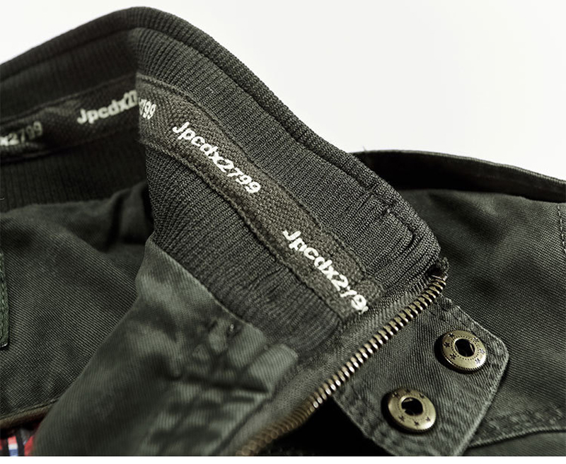 New Jackets Men 100% Cotton Casual Military Coat High Quality Plus Size Men Jacket Trench Coats
