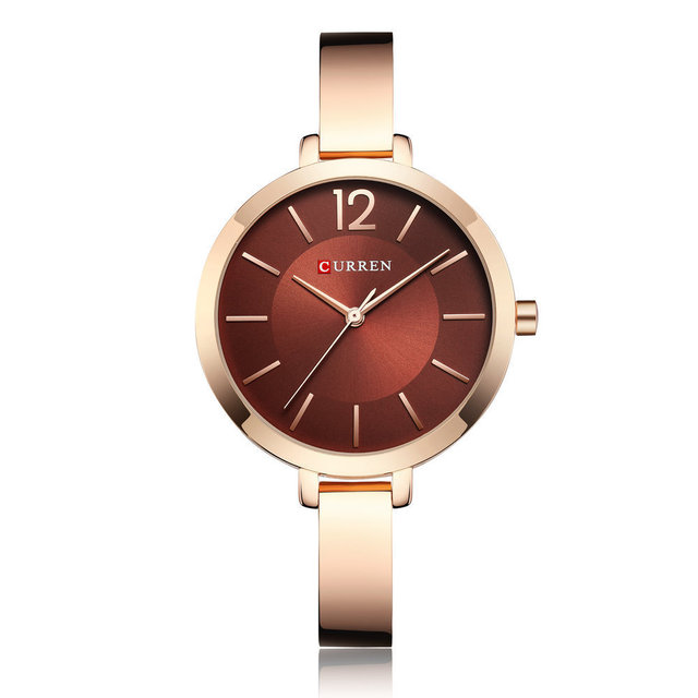 CURREN Fashion Gold Women Watches Stainless Steel Ultra thin Quartz Watch Clock Women&apos;s Watches