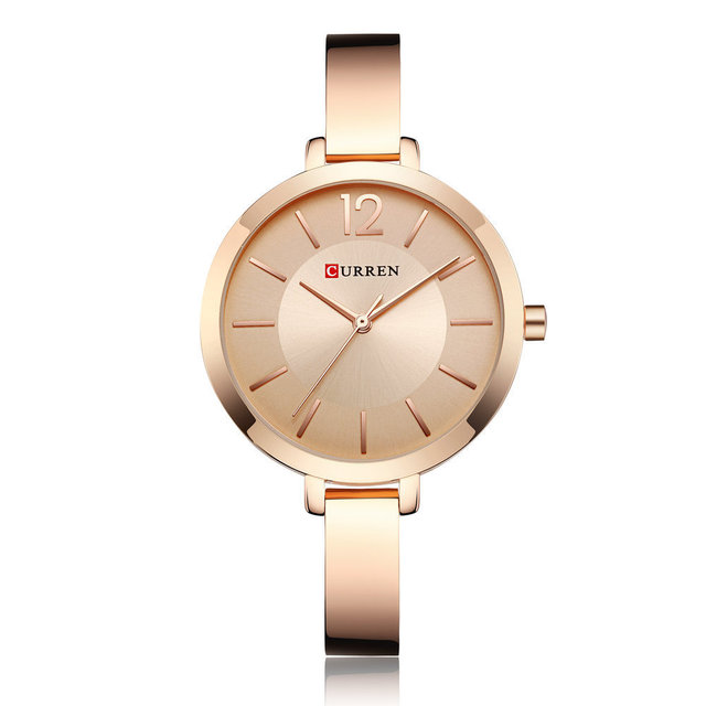 CURREN Fashion Gold Women Watches Stainless Steel Ultra thin Quartz Watch Clock Women&apos;s Watches