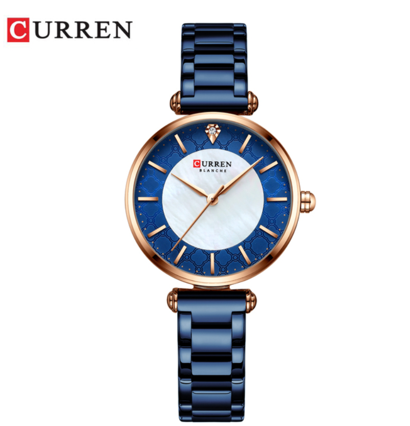 New Curren Women Watches Luxury Brand Elegant Thin Quartz Wristwatch with Stainless Steel Watches