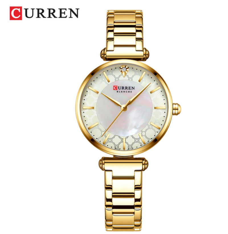 New Curren Women Watches Luxury Brand Elegant Thin Quartz Wristwatch with Stainless Steel Watches