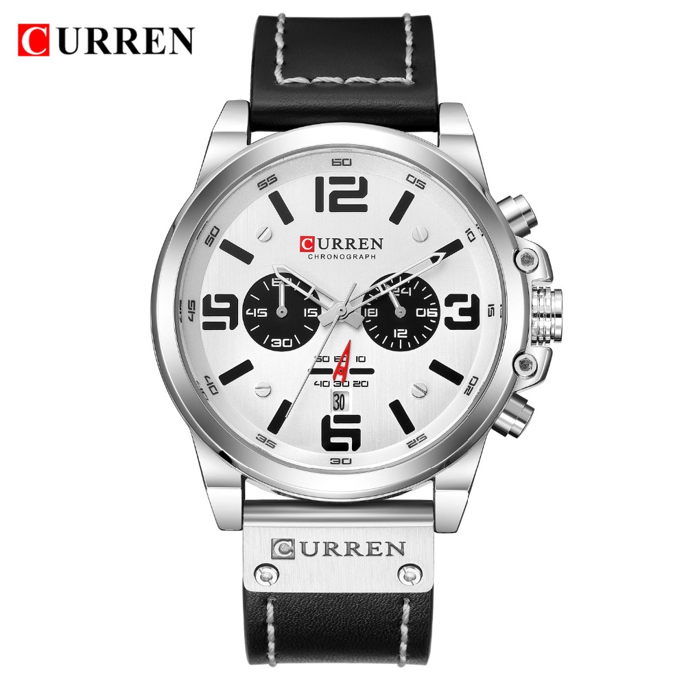 Newest Men Watches CURREN Top Brand Luxury Quartz Mens Wristwatches Leather Military Date Male Clock