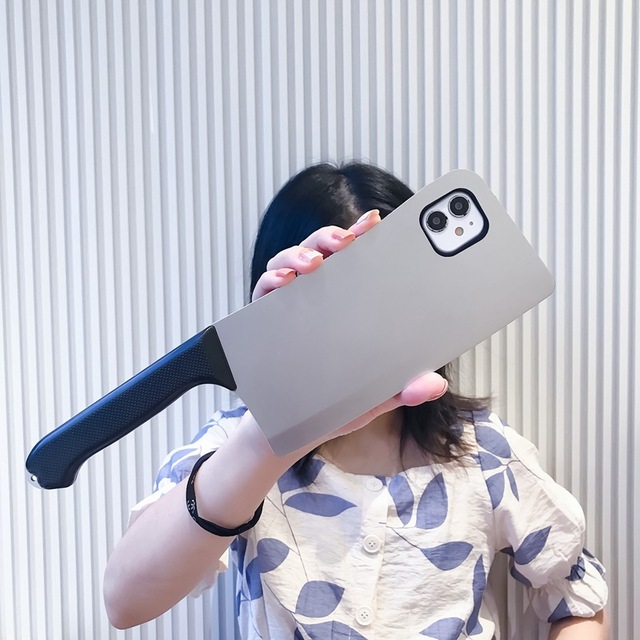 Creativity 3D Silicone Kitchen Knife Phone Cases For iPhone Samsung Huawei OPPO Phones Covers