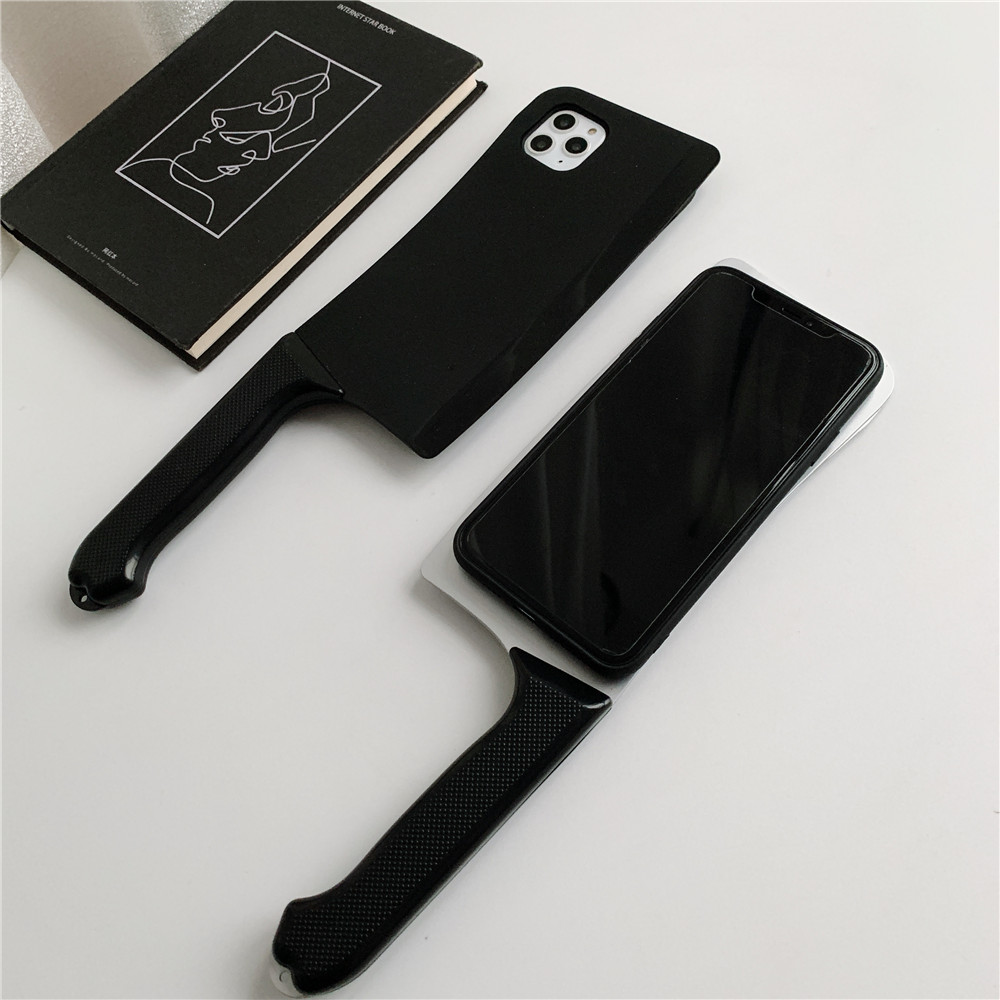 Creativity 3D Silicone Kitchen Knife Phone Cases For iPhone Samsung Huawei OPPO Phones Covers