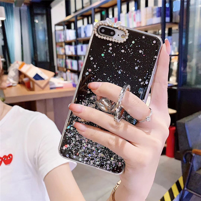 Luxury 3D Bracket Ring Phone Cases For iPhone Samsung Huawei OPPO Phones Covers