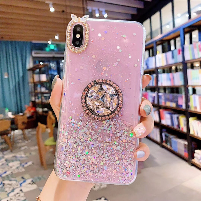 Luxury 3D Bracket Ring Phone Cases For iPhone Samsung Huawei OPPO Phones Covers