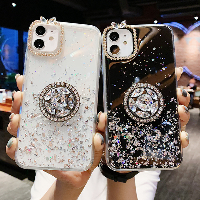 Luxury 3D Bracket Ring Phone Cases For iPhone Samsung Huawei OPPO Phones Covers