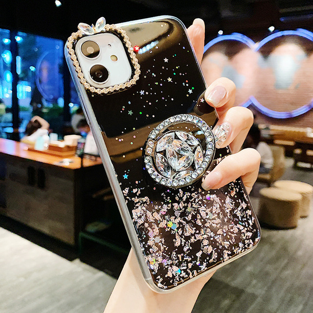 Luxury 3D Bracket Ring Phone Cases For iPhone Samsung Huawei OPPO Phones Covers